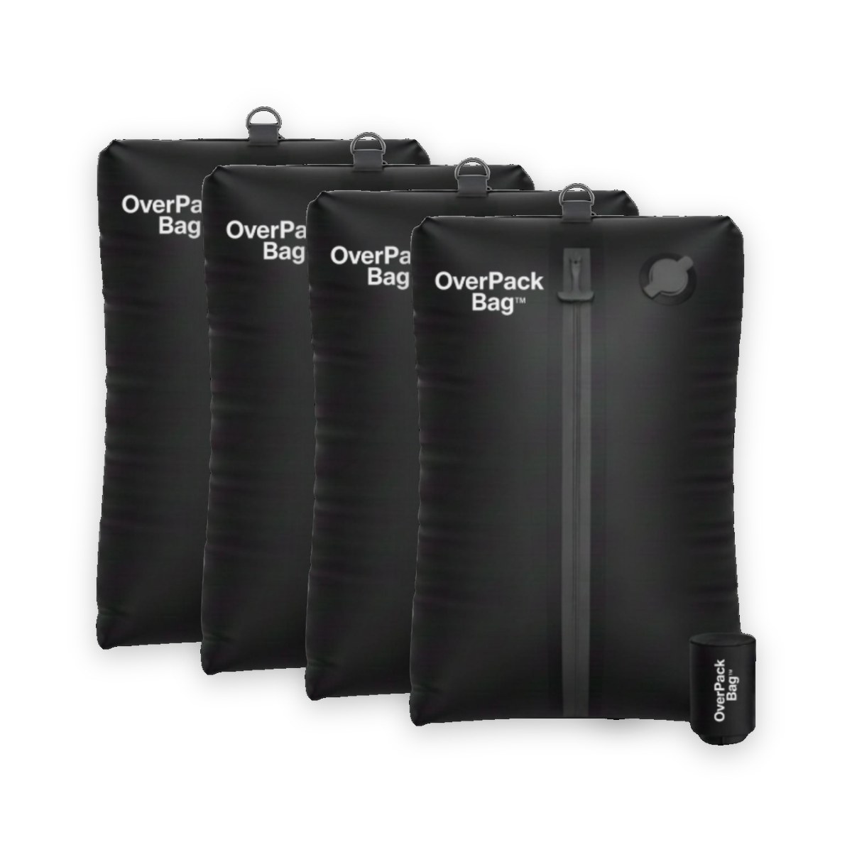 Four OverPack Bags with the pump